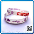 Colorful Eco-Friendly Sport Silicone Wristband Charms Debossed Bracelets